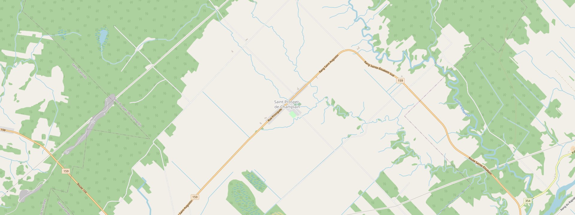 Plan des rues de Saint-Prosper-de-Champlain