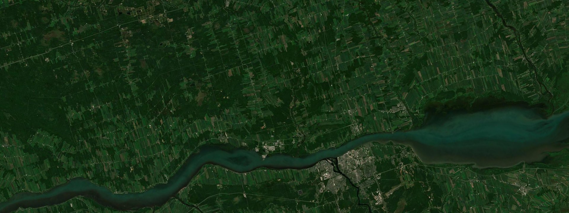 Vue satellite de Bécancour
