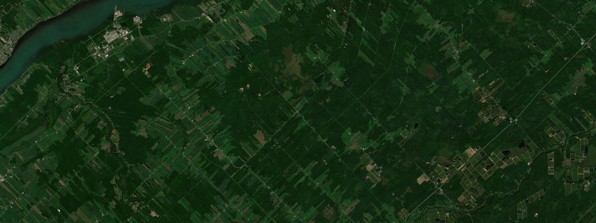 Vue satellite de Sainte-Marie-de-Blandford
