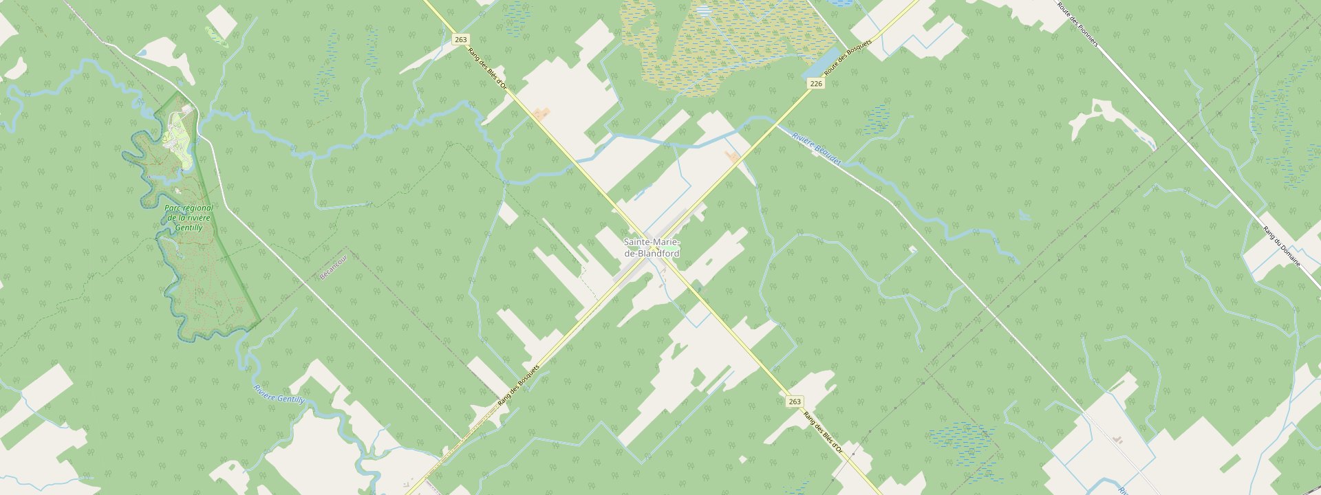 Plan des rues de Sainte-Marie-de-Blandford