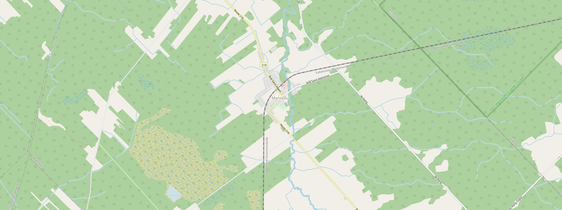 Plan des rues de Manseau