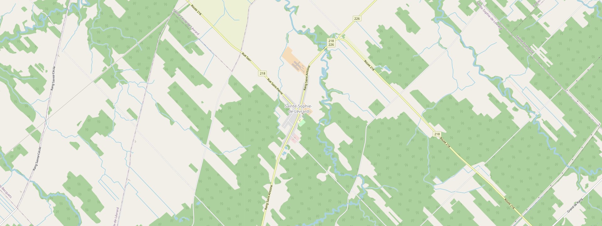 Plan des rues de Sainte-Sophie-de-Lévrard