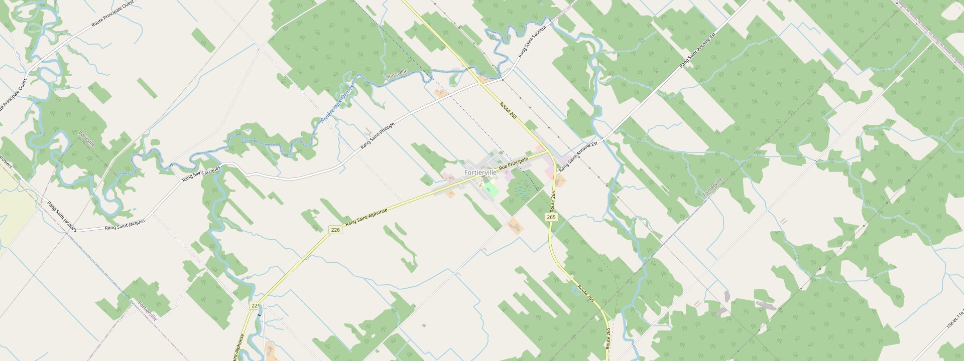 Plan des rues de Fortierville