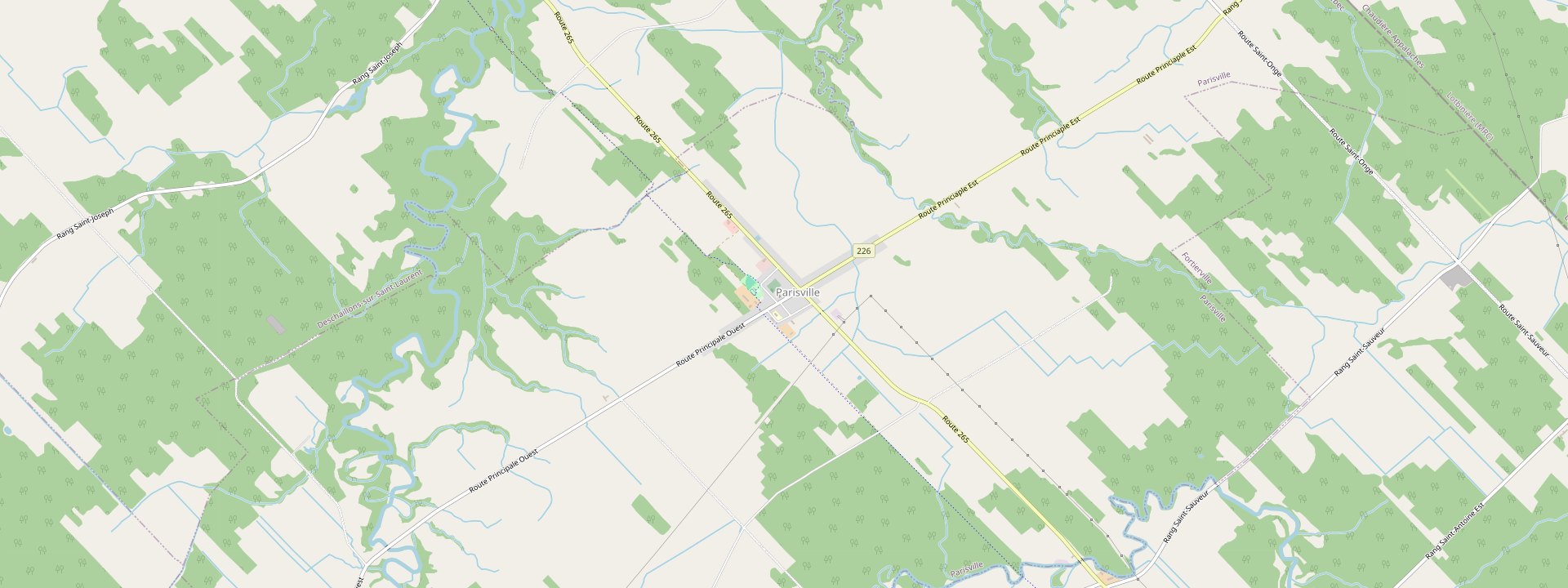 Plan des rues de Parisville