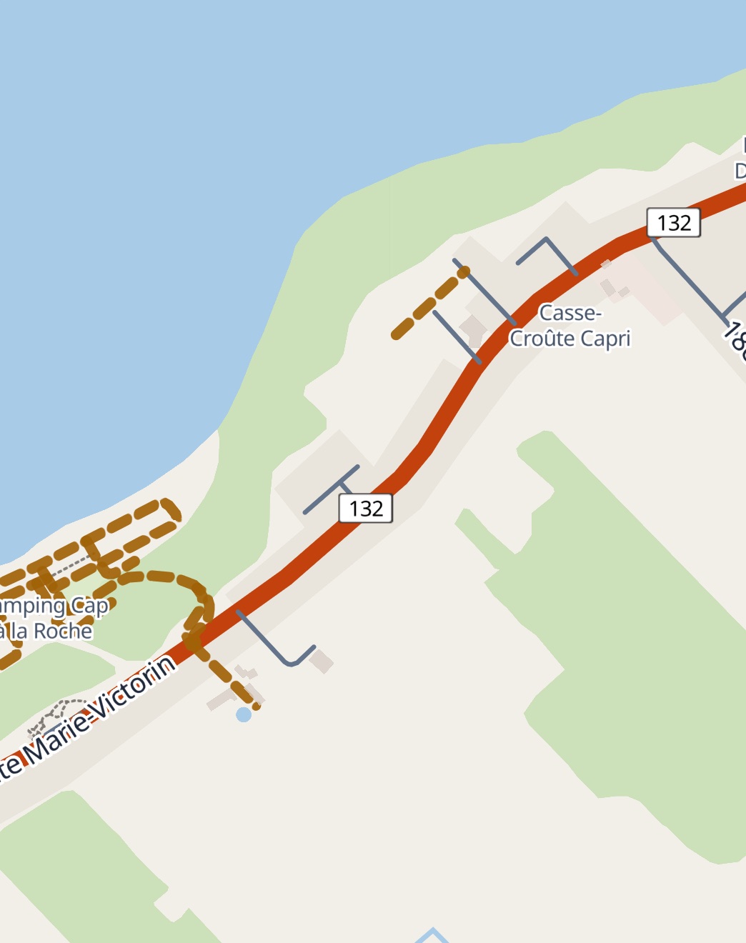 Plan des rues de Deschaillons-sur-Saint-Laurent