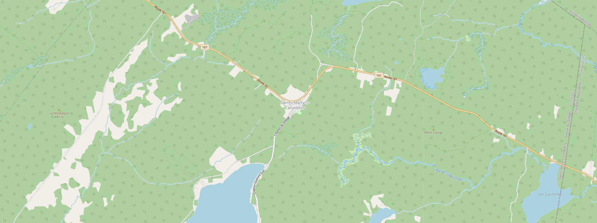 Plan des rues de Saints-Martyrs-Canadiens