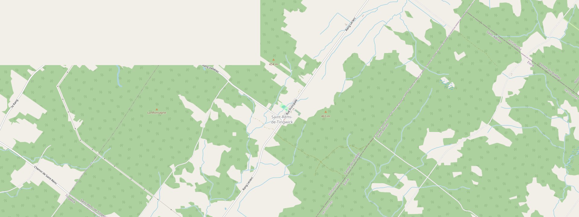 Plan des rues de Saint-Rémi-de-Tingwick