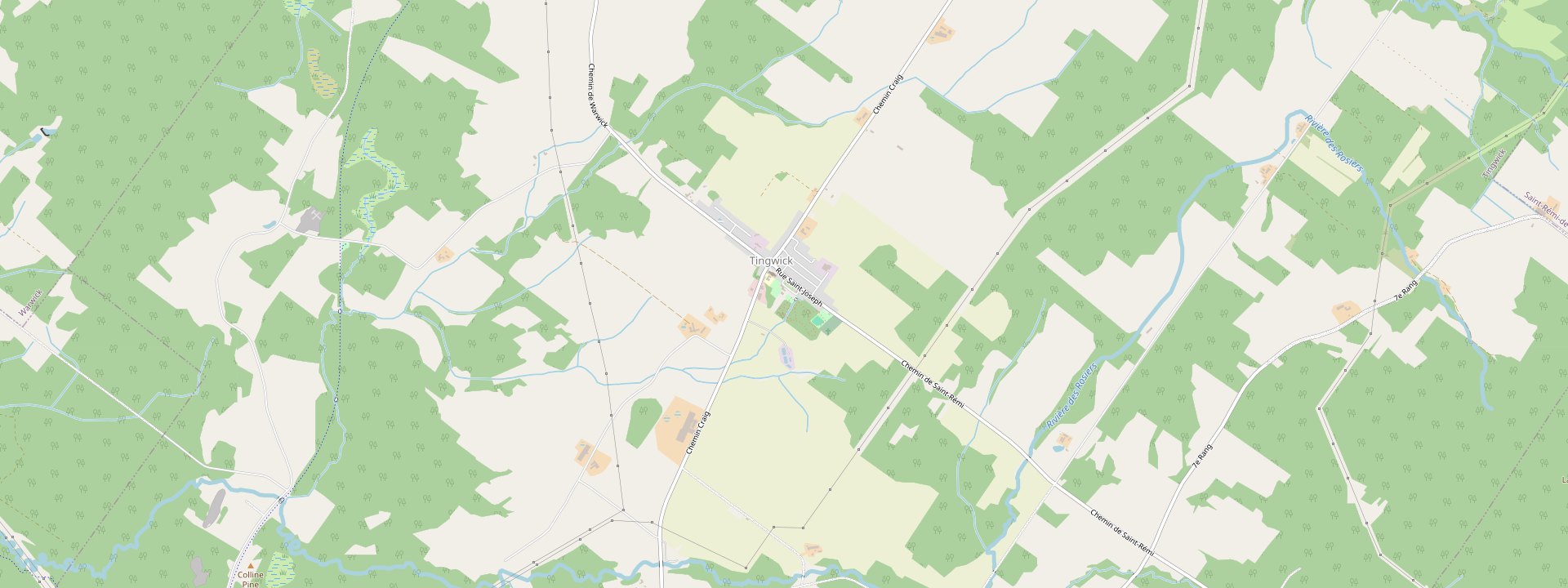Plan des rues de Tingwick