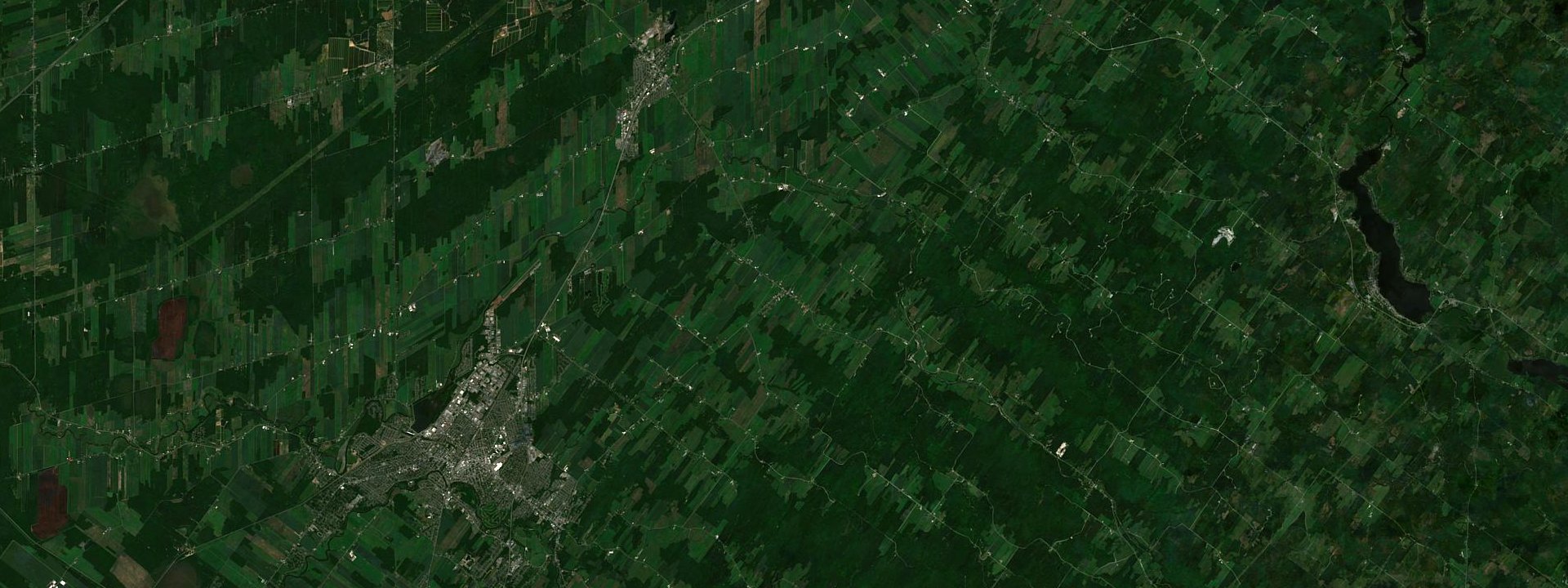 Vue satellite de Saint-Norbert-d'Arthabaska