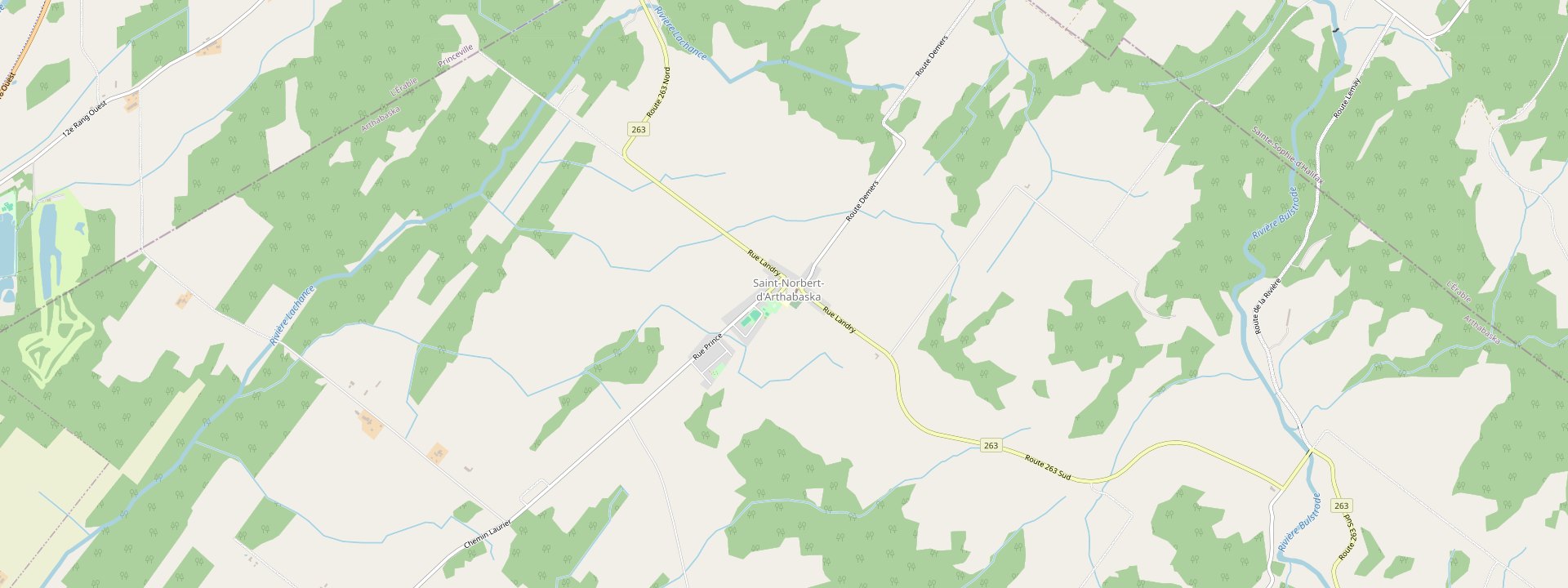 Plan des rues de Saint-Norbert-d'Arthabaska