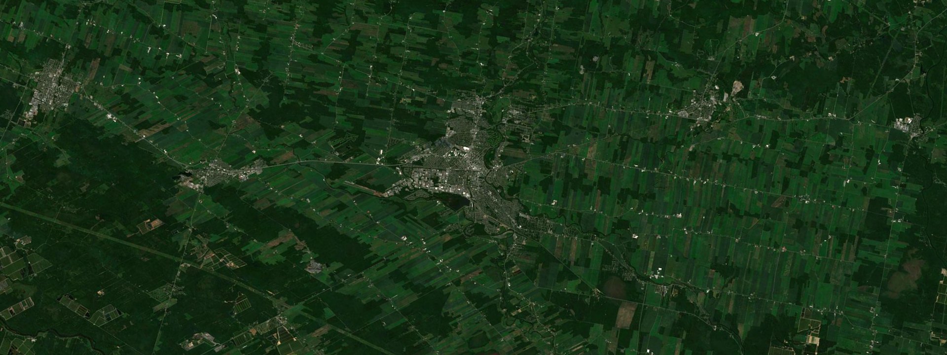 Vue satellite de Victoriaville