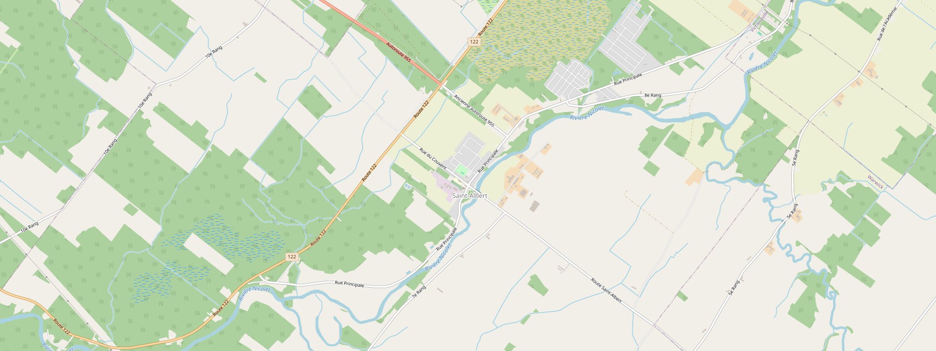 Plan des rues de Saint-Albert