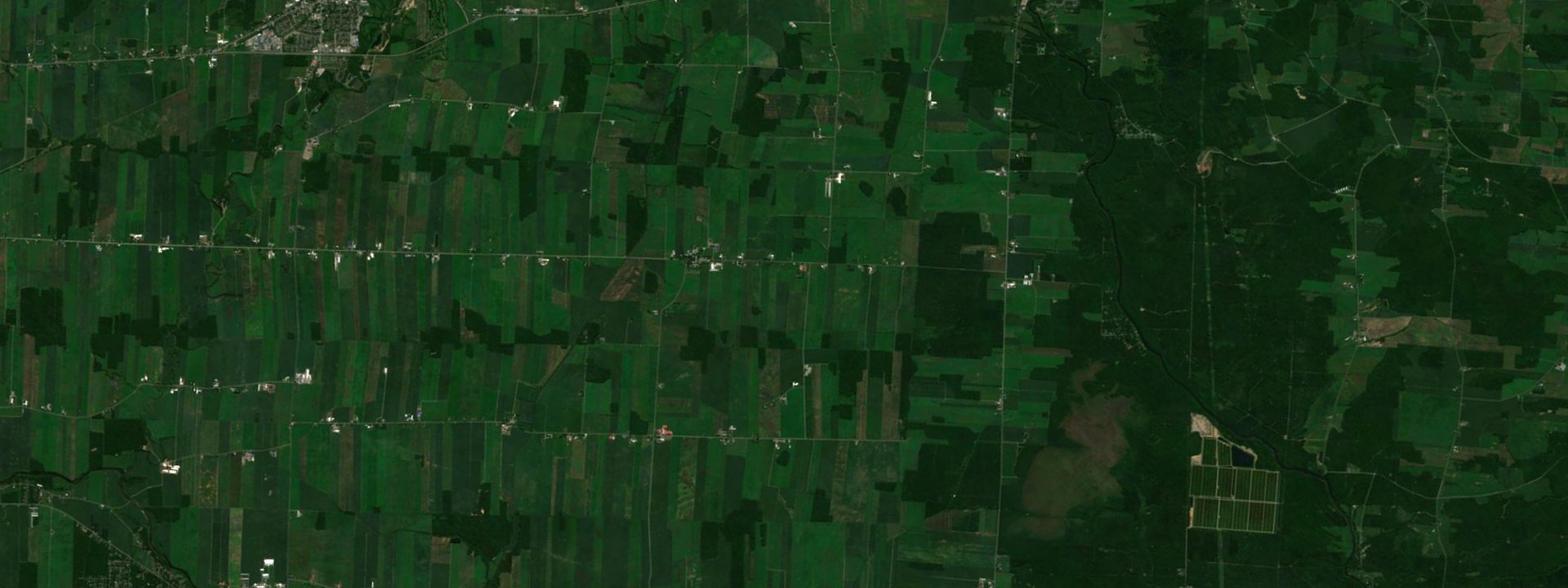 Vue satellite de Sainte-Élizabeth-de-Warwick