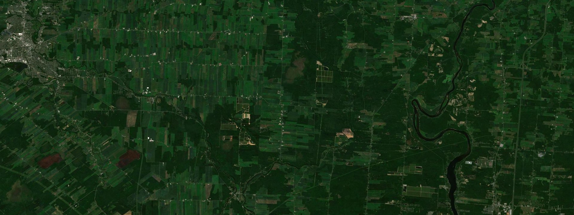 Vue satellite de Sainte-Séraphine