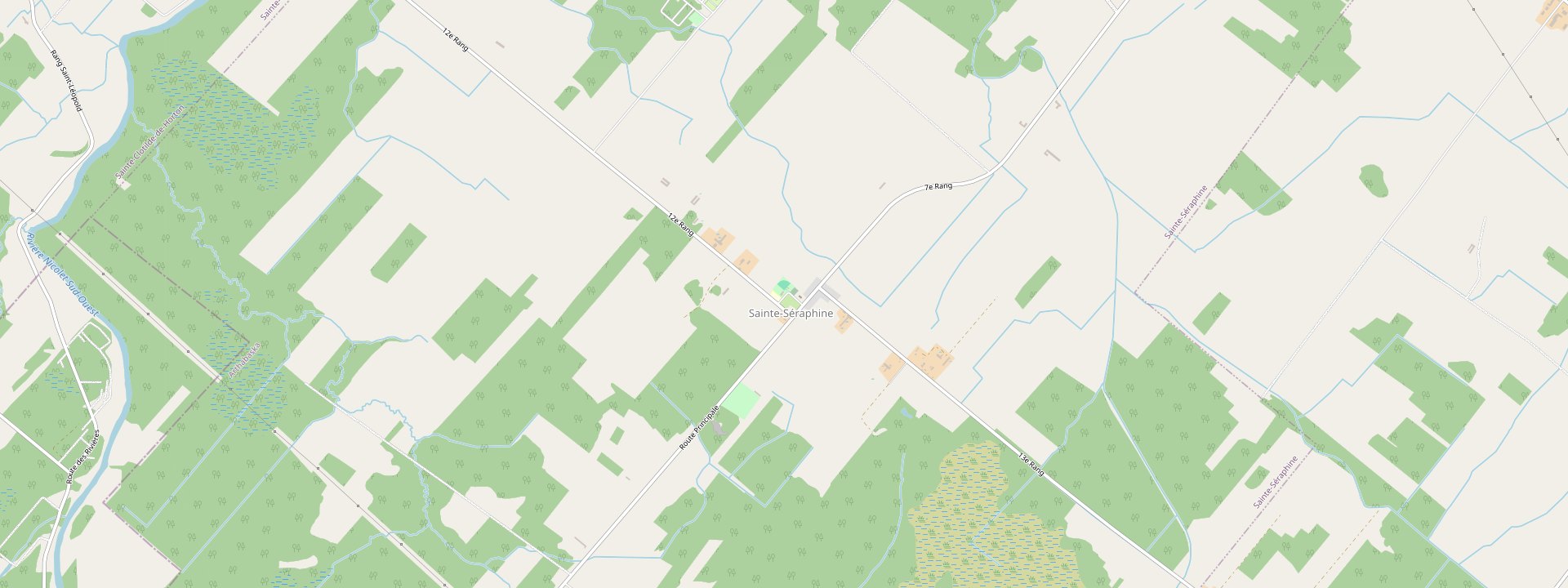 Plan des rues de Sainte-Séraphine