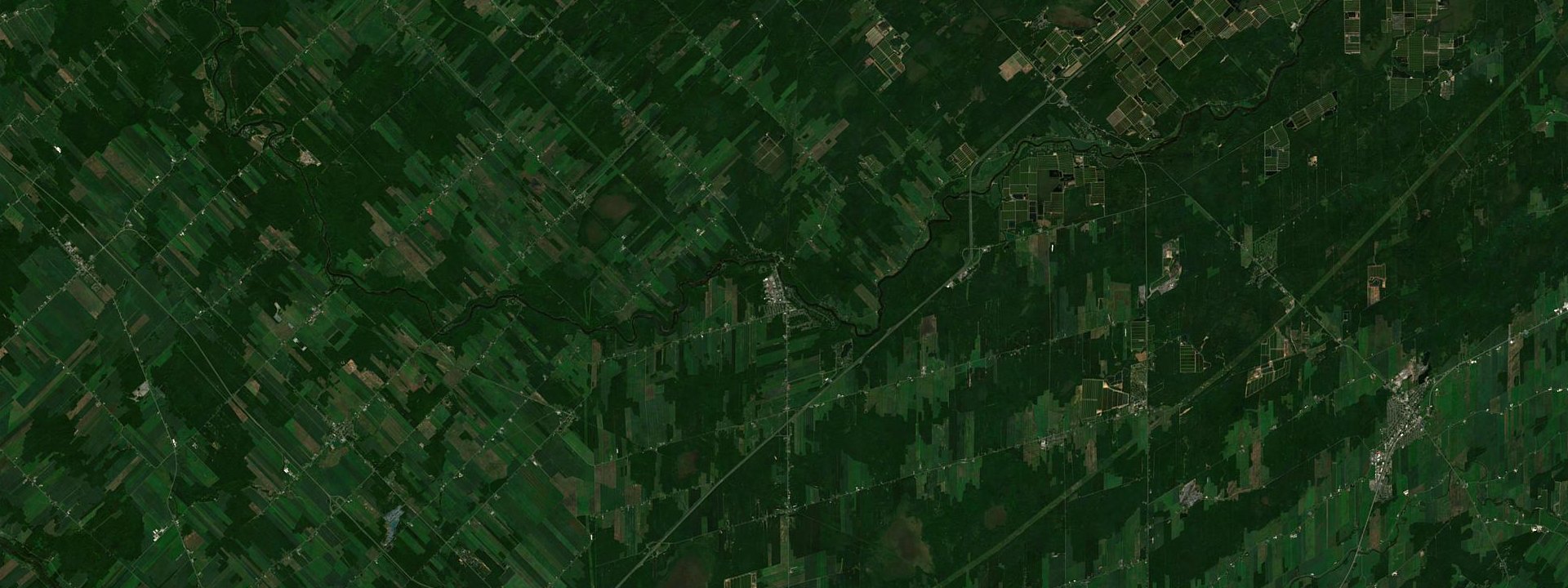 Vue satellite de Daveluyville