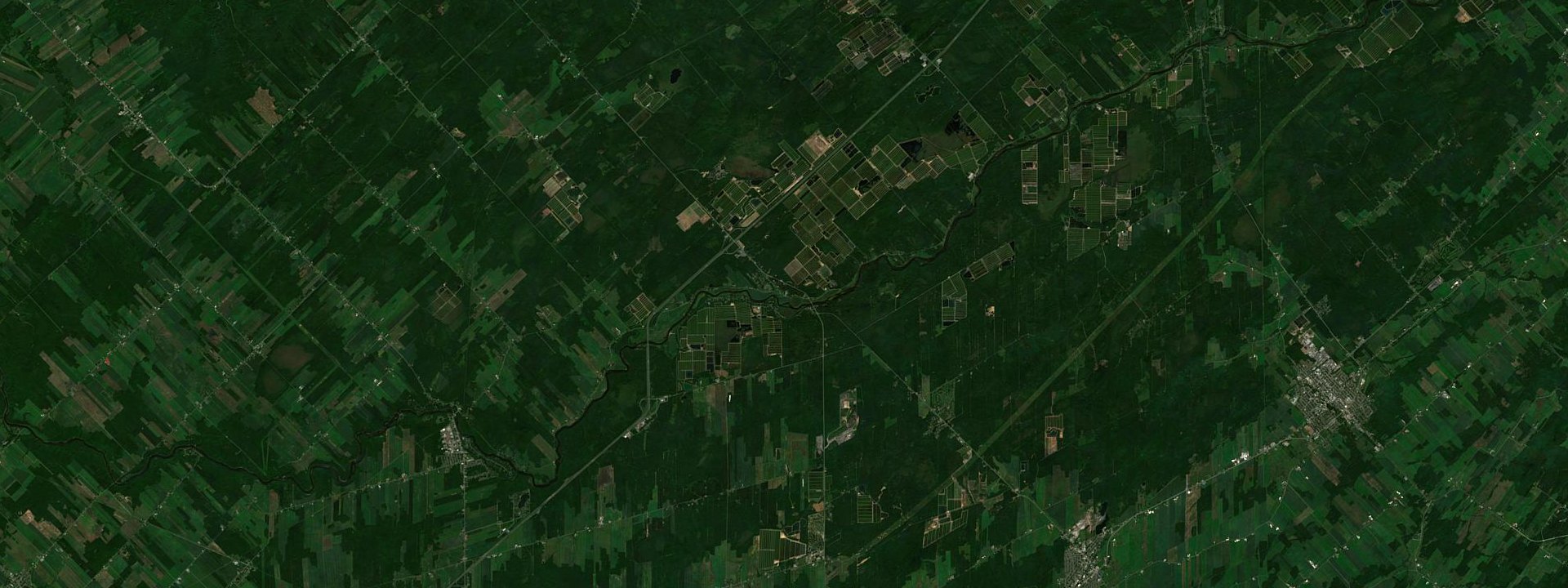Vue satellite de Saint-Louis-de-Blandford