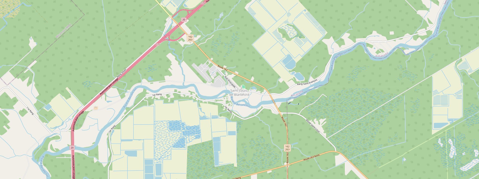 Plan des rues de Saint-Louis-de-Blandford