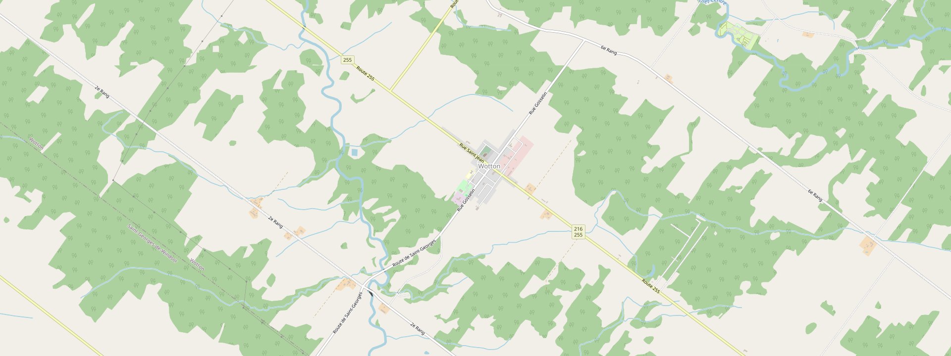 Plan des rues de Wotton