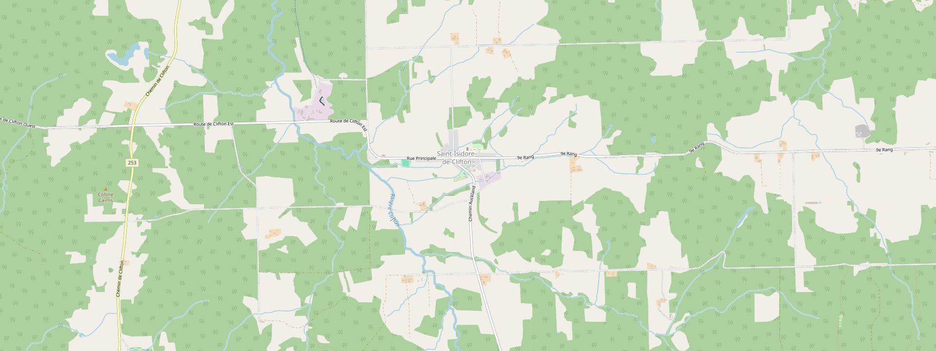 Plan des rues de Saint-Isidore-de-Clifton