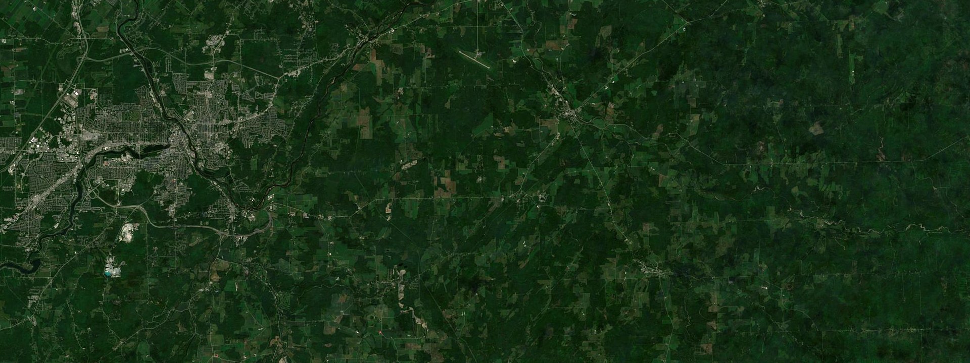 Vue satellite de Cookshire-Eaton