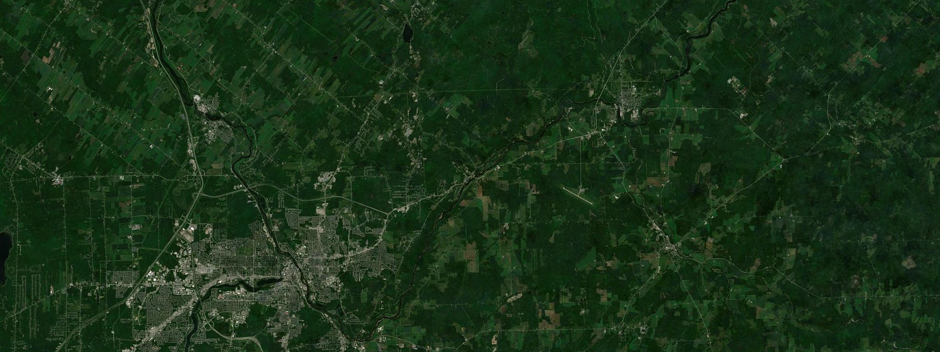 Vue satellite de Ascot Corner