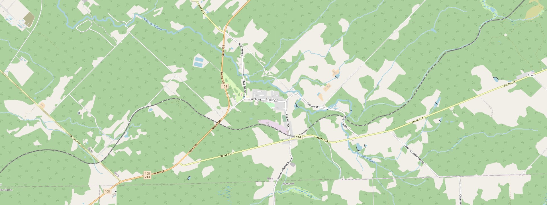 Plan des rues de Bury