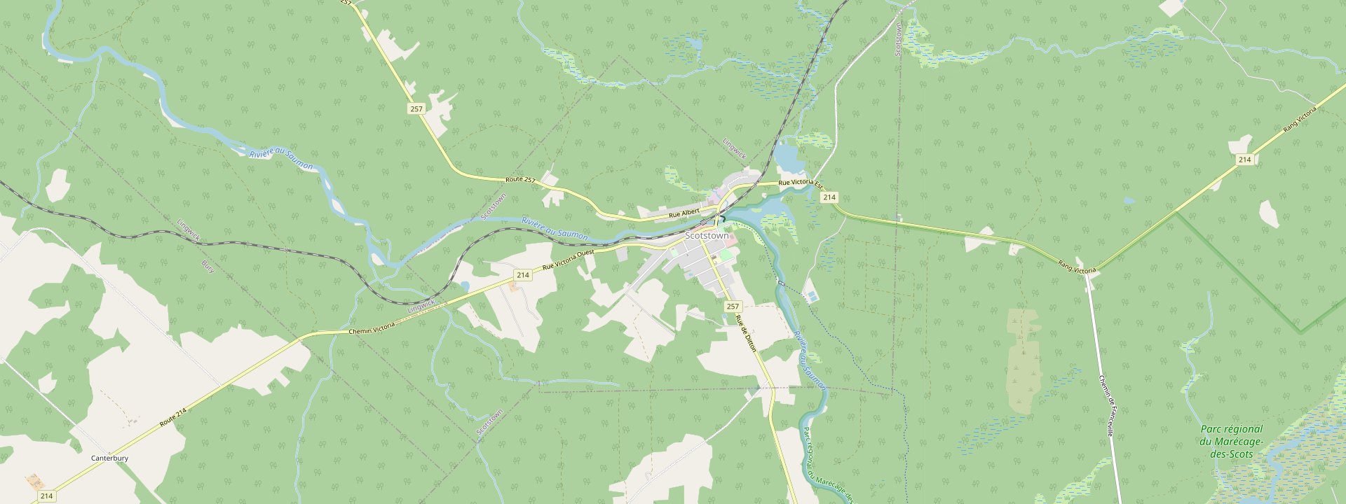 Plan des rues de Scotstown