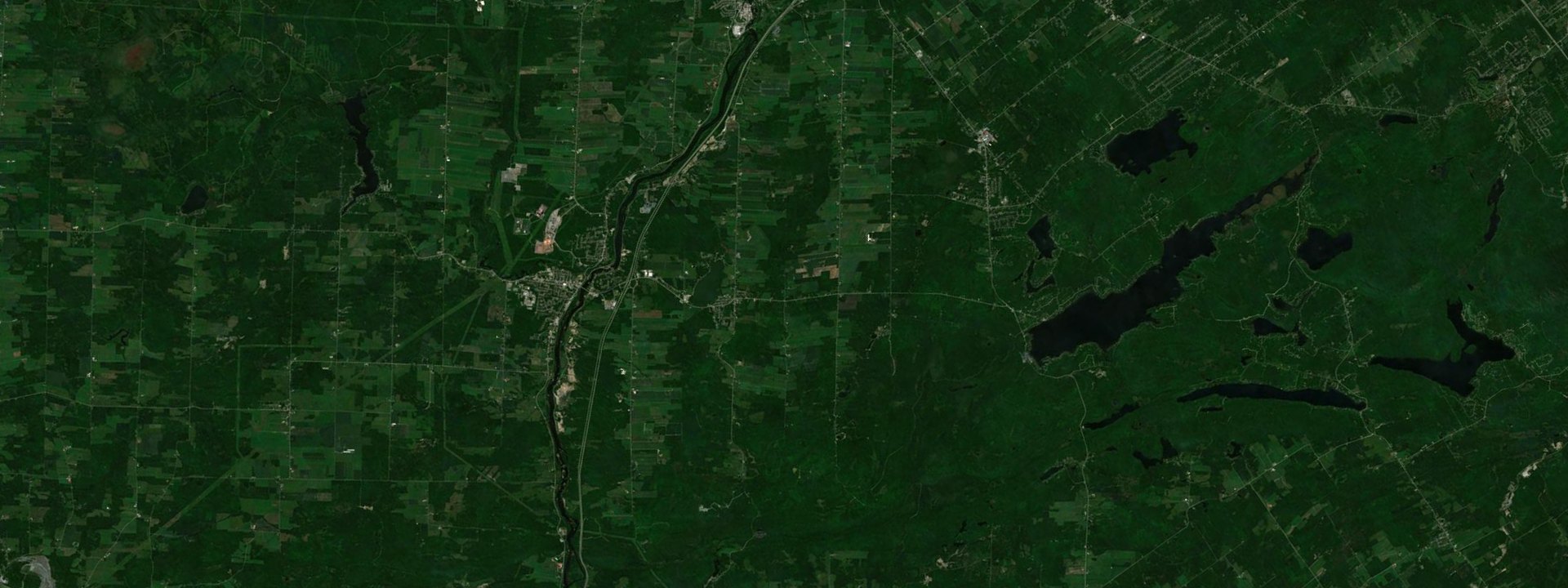 Vue satellite de Saint-François-Xavier-de-Brompton