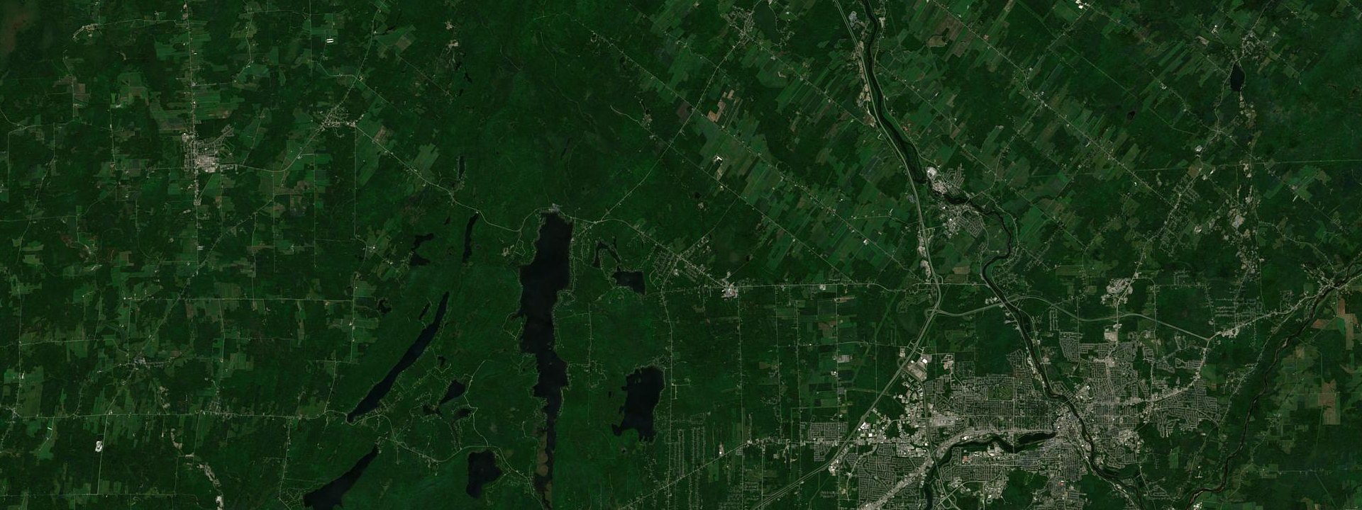 Vue satellite de Saint-Denis-de-Brompton