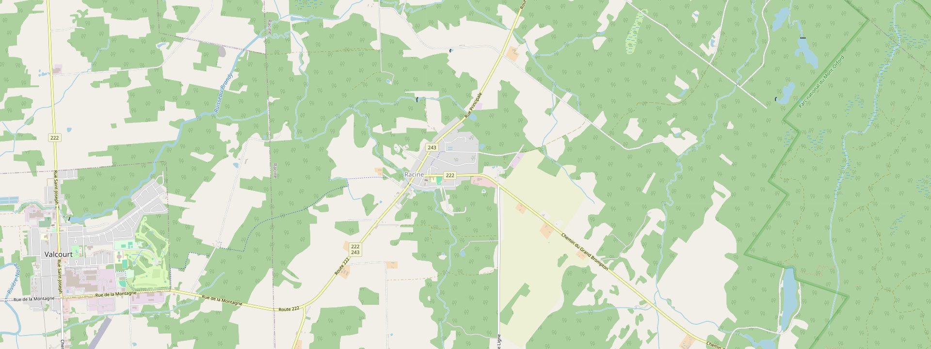 Plan des rues de Racine
