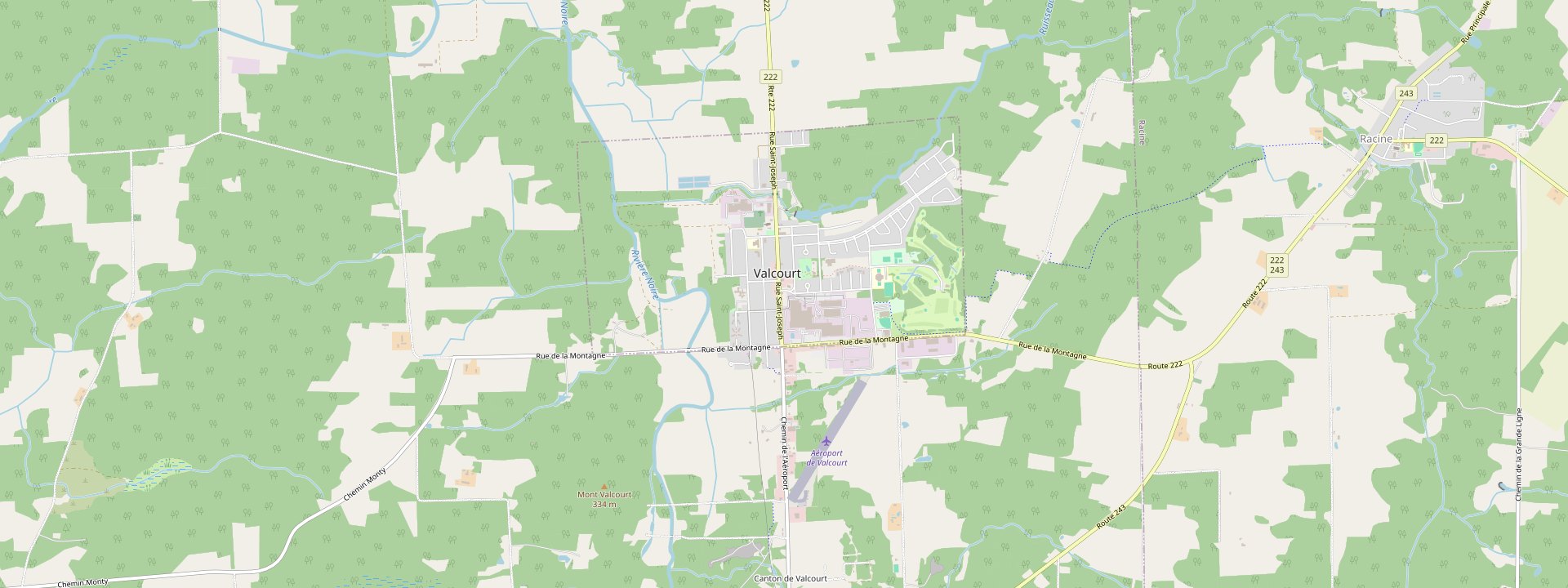 Plan des rues de Valcourt