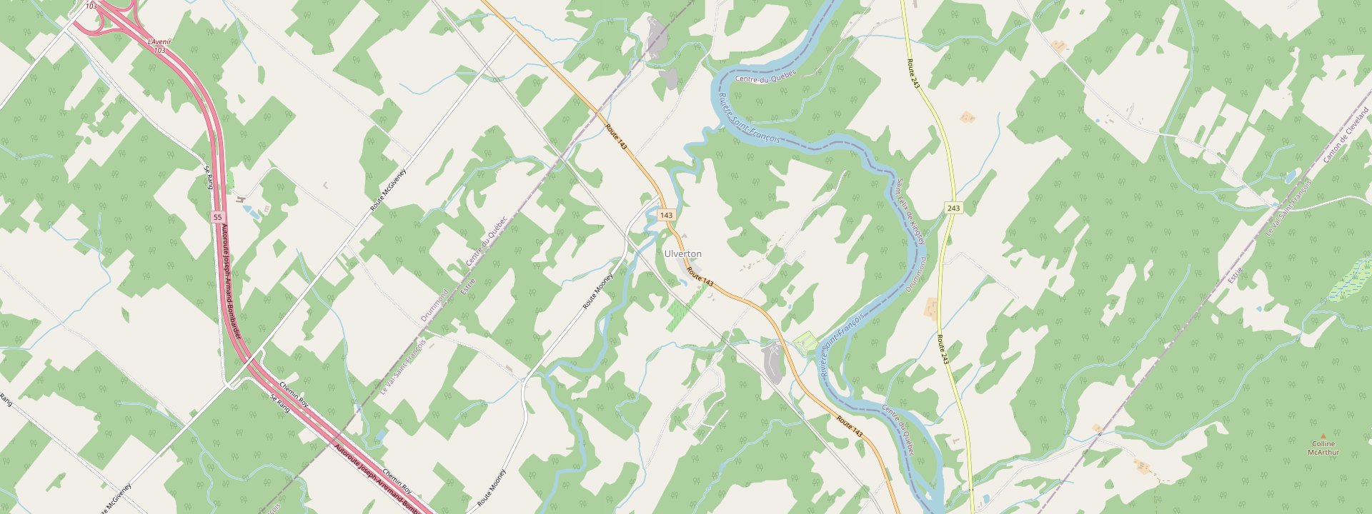 Plan des rues de Ulverton