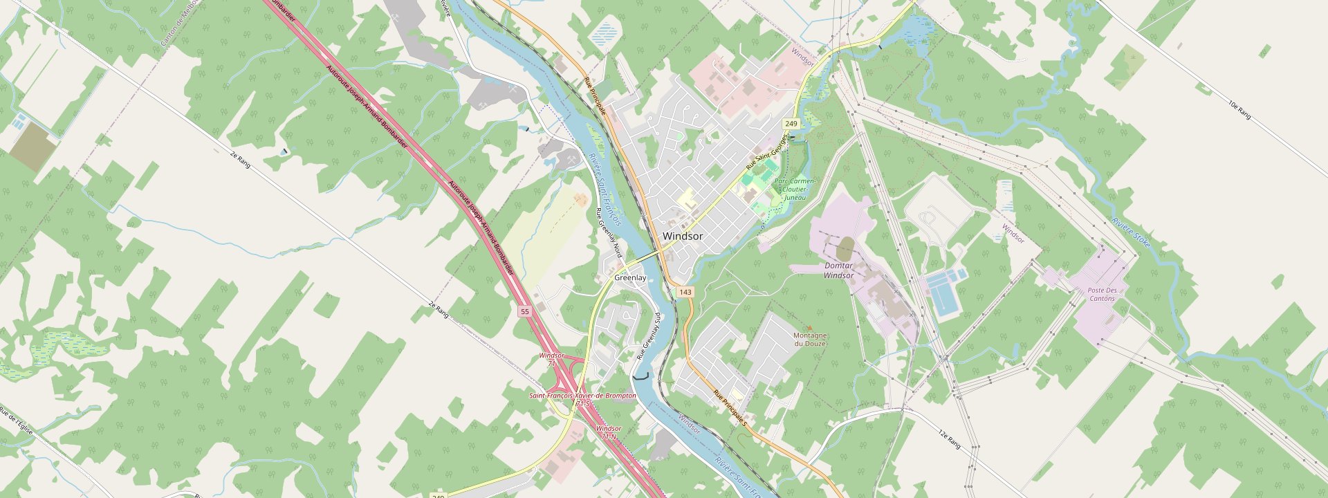 Plan des rues de Windsor