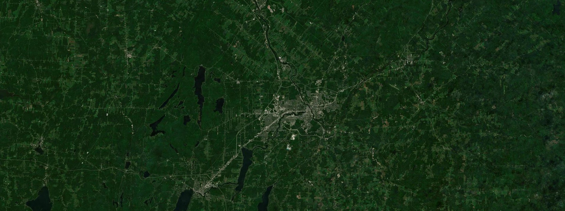 Vue satellite de Sherbrooke