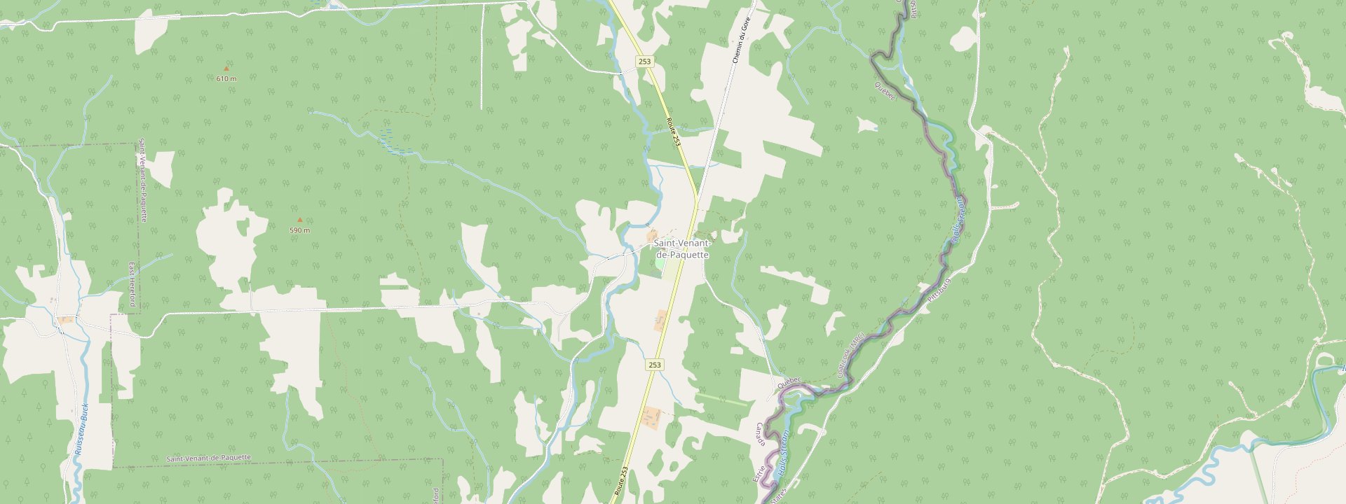Plan des rues de Saint-Venant-de-Paquette