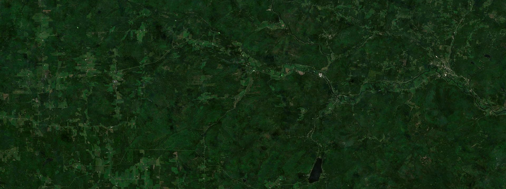Vue satellite de East Hereford