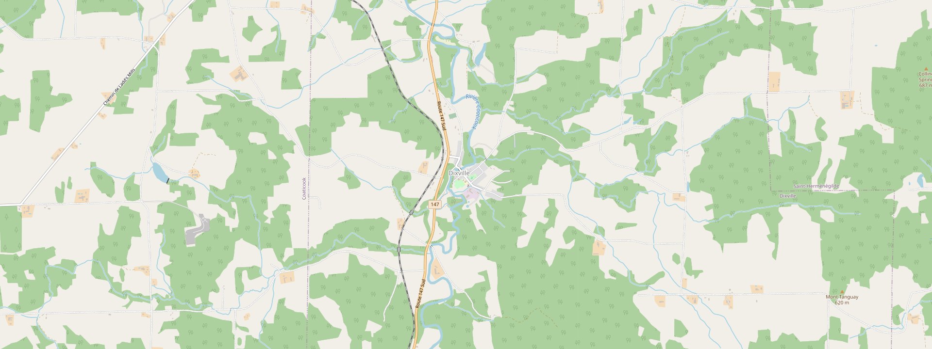 Plan des rues de Dixville