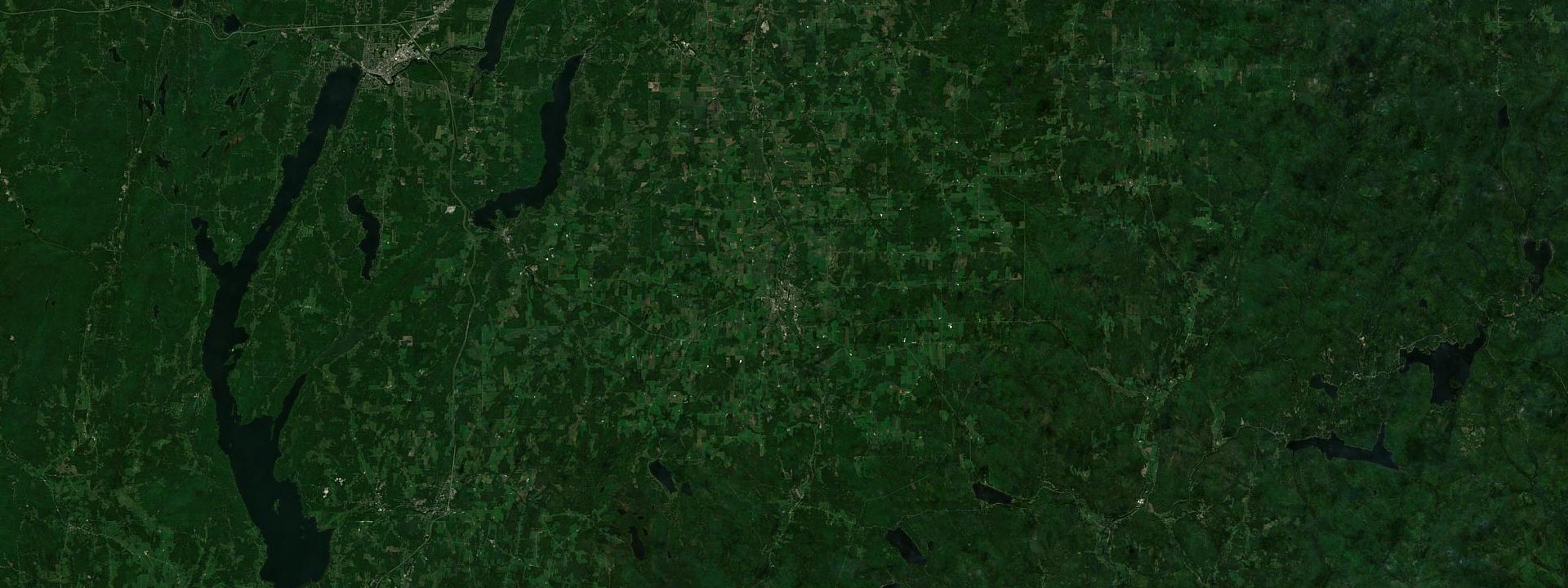 Vue satellite de Coaticook