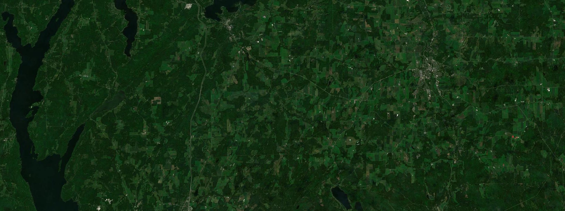 Vue satellite de Barnston-Ouest