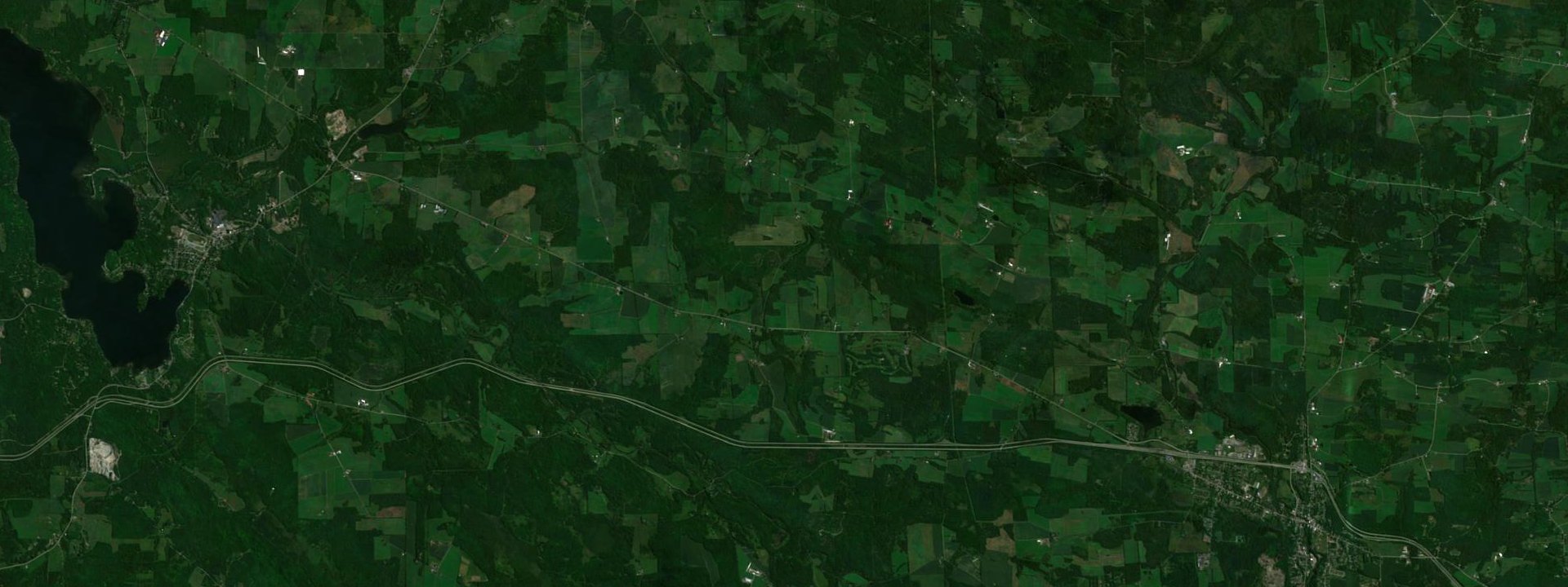 Vue satellite de Stanstead-Est