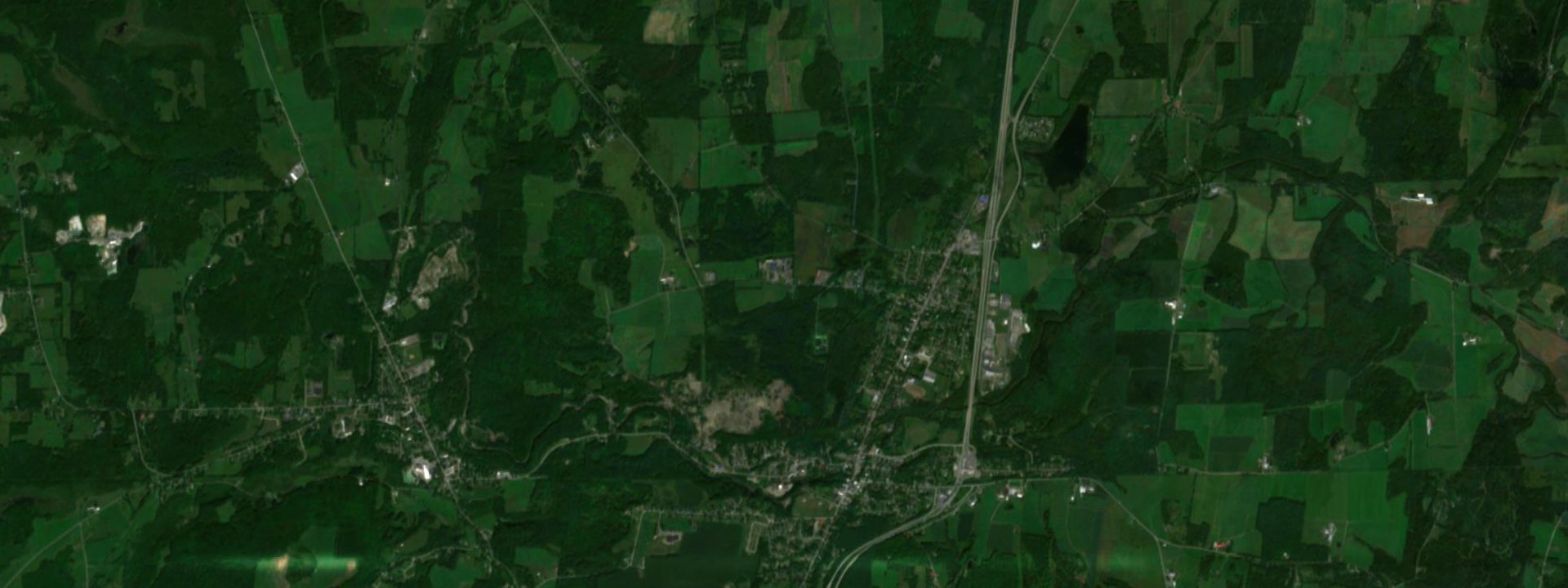 Vue satellite de Stanstead