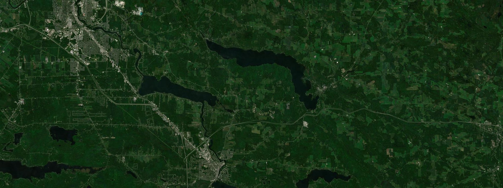 Vue satellite de Sainte-Catherine-de-Hatley