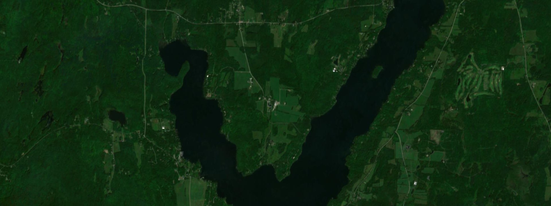 Vue satellite de Saint-Benoît-du-Lac