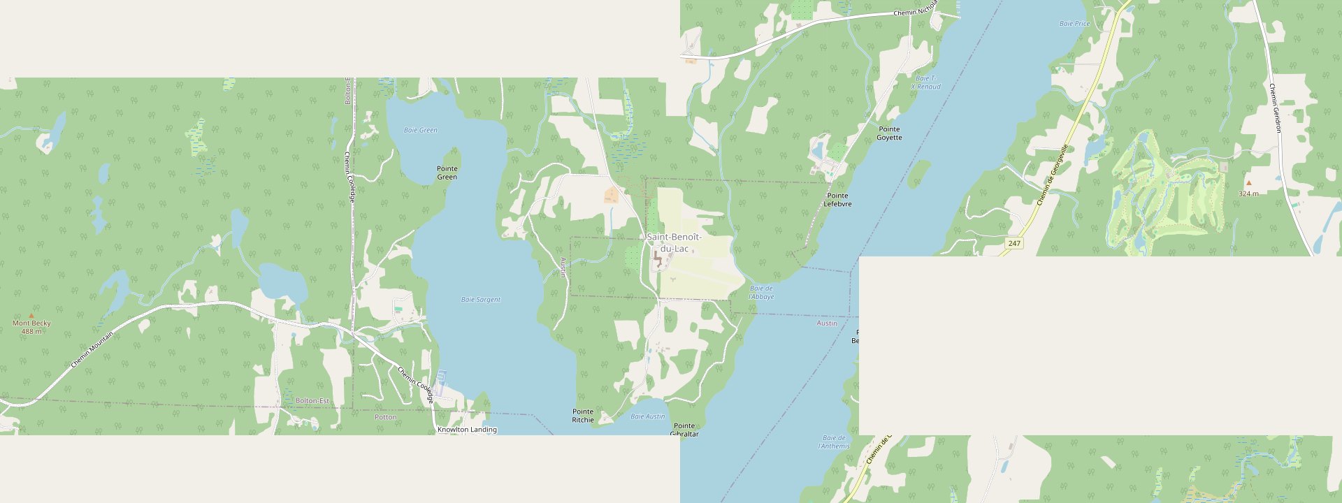 Plan des rues de Saint-Benoît-du-Lac