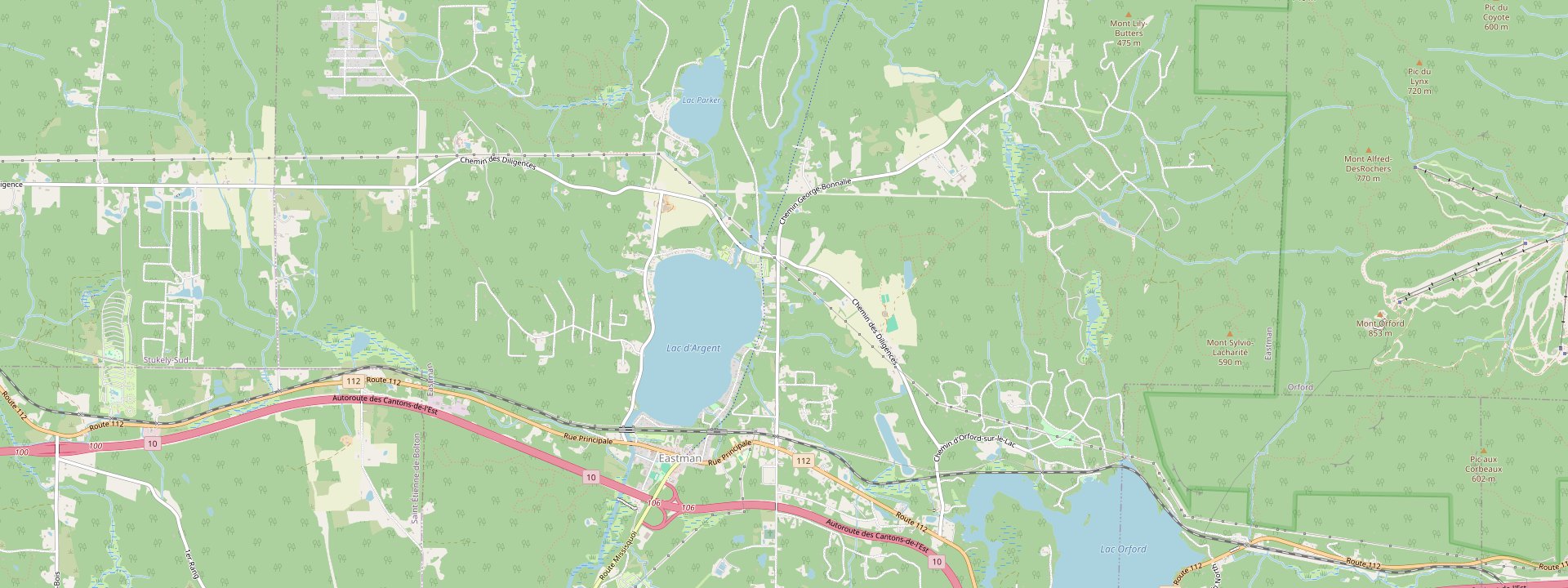 Plan des rues de Eastman