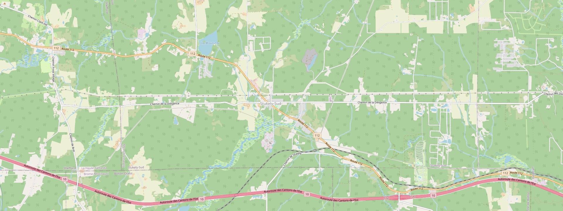 Plan des rues de Stukely-Sud