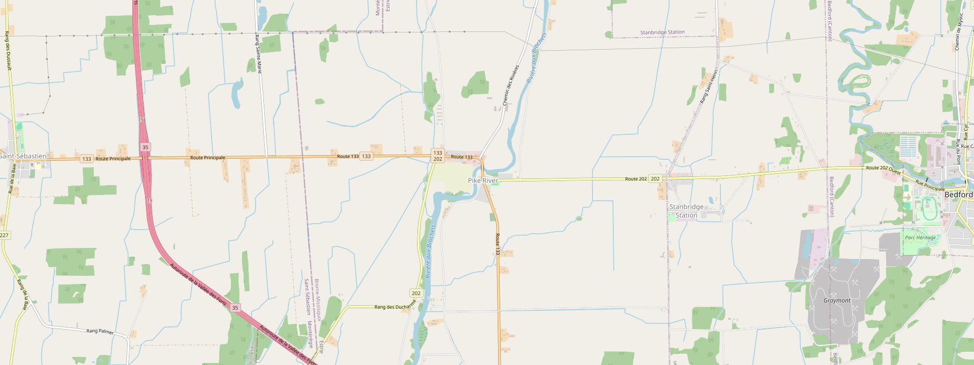 Plan des rues de Pike River