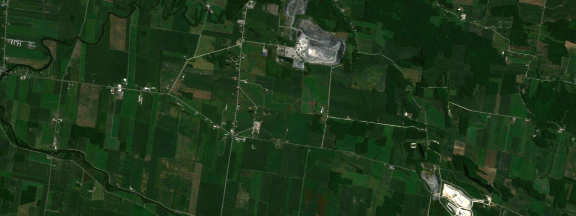 Vue satellite de Stanbridge Station