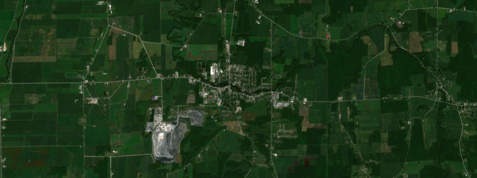 Vue satellite de Bedford